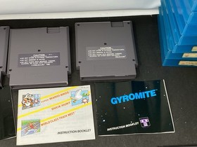 (10) NES Nintendo Game Lot w/ Manual & Plastic Case Gyromite, Millipede, Q-bert