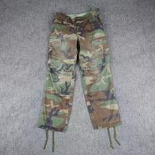 Vintage Military Pants Mens Small 30x30 Woodland Camo Combat USGI US Army BDU