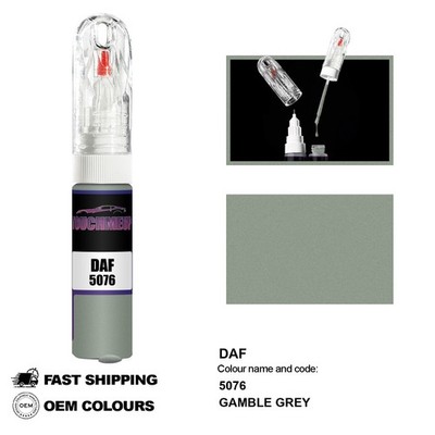 FÜR DAF GAMBLE GREY 5076 Touch Up Lackstift Pinsel Fix Kit Kratzer Chip Set