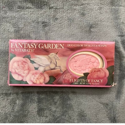 Vitabath Fantasy Garden Flights of Fancy Duo Color Designer Soap Set NIB 1984