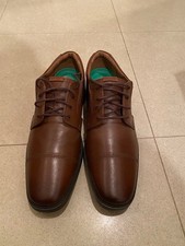 Clarks Men's Brown Leather Business Shoes 27cm New Lightweight, No Box