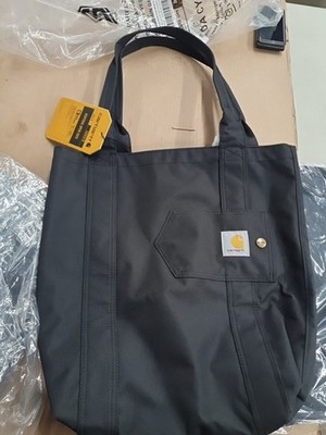 Carhartt Vertical Open Tote Bag Black Water Resistant Durable Work Tote