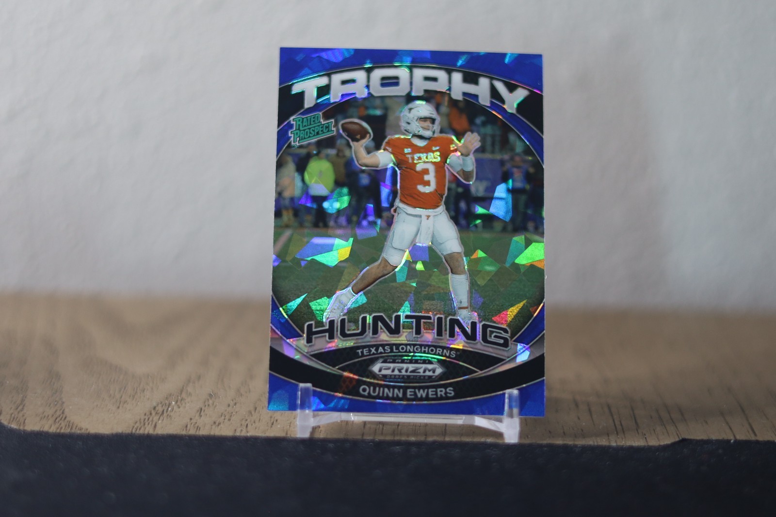 2024 Prizm Draft Picks Quinn Ewers Trophy Hunting Rate Prospect Blue Ice /99