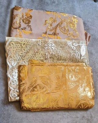  Somali Dirac Floral Fransawi/Afrikanischer Hochzeitsabend Komplettset 3 Teile Biege 
