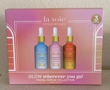 Retinol Vitamin C Hyaluronic Acid Facial Serum Set 3 Pc NEW Glow Skincare