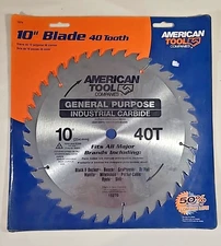 American Tool Co. 10" 40 Carbide Tooth Circular Saw Blade #15270 / 5/8" arbor