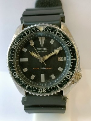 VINTAGE SEIKO DIVER AUTOMATIC BLACK DIAL 7002 JAPAN MEN'S WORKING