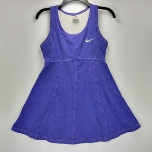 Nike Vintage 90s Athletic Tennis Dress Women Medium M Blue Purple Court Training