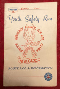  1966 Youth Safety Run Route Log and Information booklet