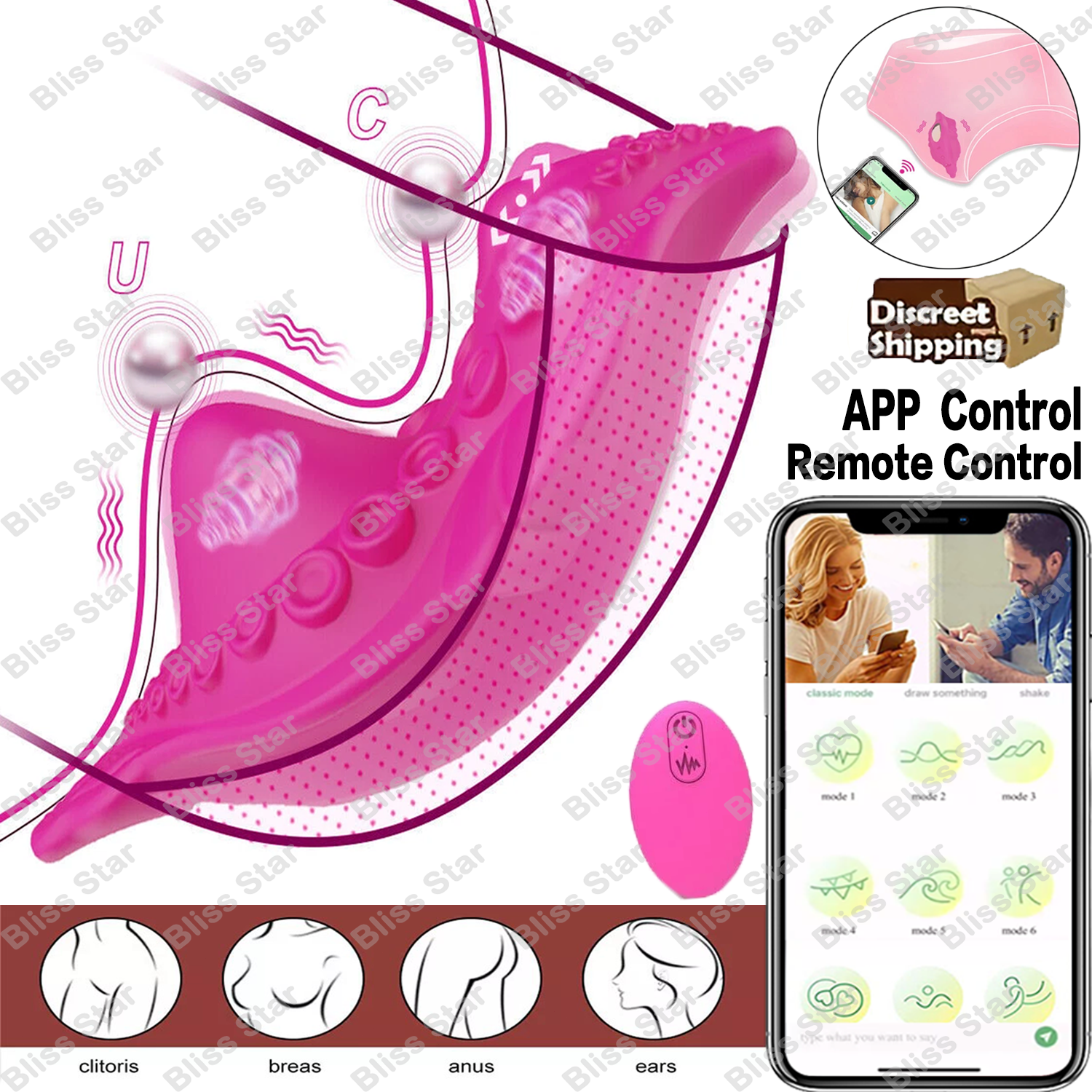 Wearable G-Spot Clit Vibrator Dildo Double Massager Clit Sex Toys for Women