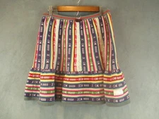 Odd Molly Skirt Womens XS 0 Multicolor Knit Lambswool Stripe Boho Ruffle Hem