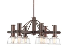 Designers Fountain 96586 Carson 6 Light 28"W Chandelier - MultiColor