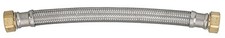 Water Heater Connector,Braided Stainless Steel,3/4 FIPx3/4 FIPx15 In. - 7213-15-