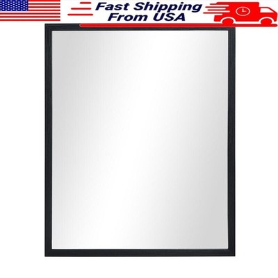 Rectangular Wall Mirror 23X29 Modern Plastic Frame Hanging Hardware Multi-Use