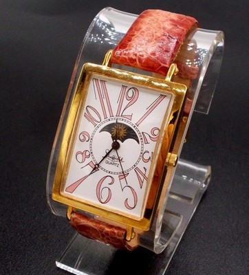 Vintage Sheffield by Timex Moon Sun Phase Watch 7044 Rectangle New Battery