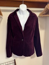 Old Navy Women's Burgundy Velvet Blazer Jacket XL