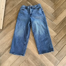 Jessica Simpson Jeans Womens 8 Blue Medium Wash Primrose Wide Leg Crop Denim