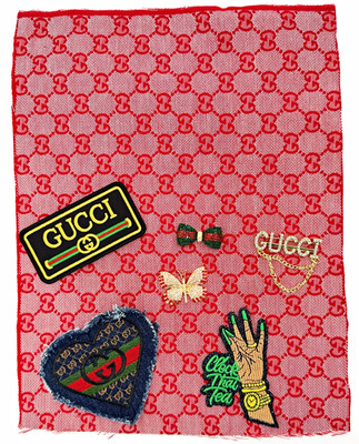 NEW 7PC DESIGNER Logo SET Embroidered Sew-On /IRON-ON PATCHES/CHARMS/BROOCH