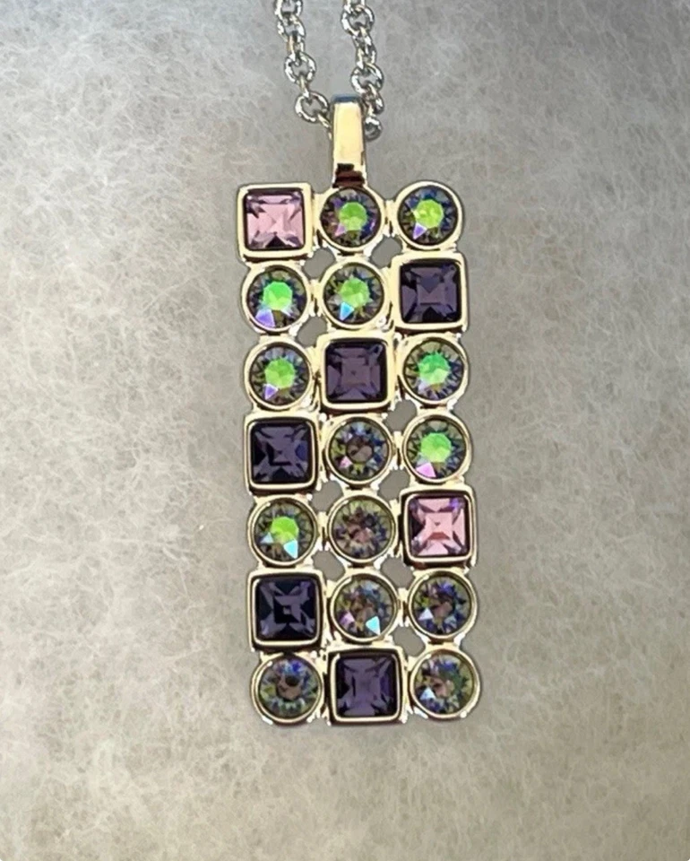 Touchstone Crystal Swarovski Morse Code Pendant Necklace - Image 3 of 4