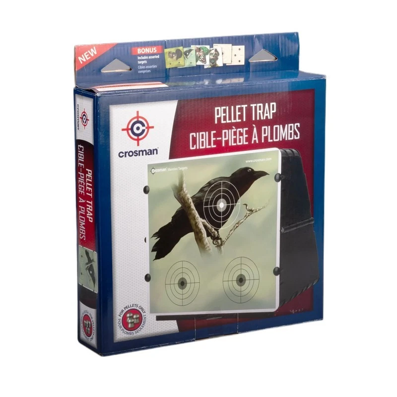 Crosman 0853 Collapsible Pellet Target Trap (Includes 12 Paper Targets), Black - Image 4 of 4