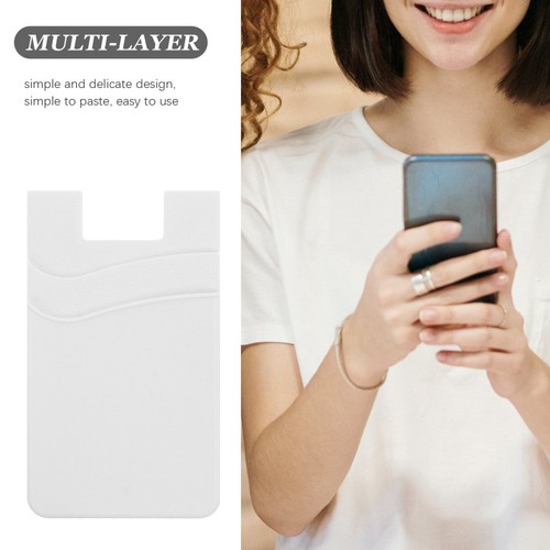 3 Pcs Back-mount Card Holder Adhesive Pockets Sticky Cellphone Sleeve - 第 9/12 張圖片