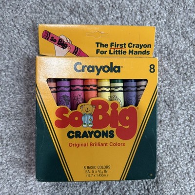 Vintage 1986 Crayola So BIG Crayons 8 Pack Retired Birdie Blue Candy Apple Cat