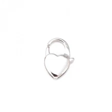 304 Stainless Steel Heart Shape Clasp Size 16mm 1 Piece per Bag