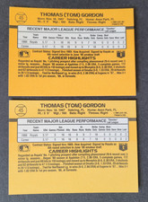 TOM GORDON ERROR Rated Rookie Card #45 Yellow Lemon Back Variation 1989 Donruss