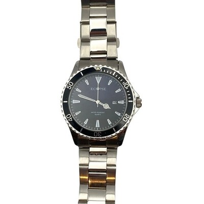 Eclipse Men's Watch 42mm - Date Indicator - WR 165ft- Fresh Battery Wrist 7-7.25