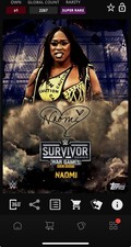 DIGITAL TOPPS WWE SLAM Naomi SURVIVOR SERIES SR BLUE SIGNATURE Read