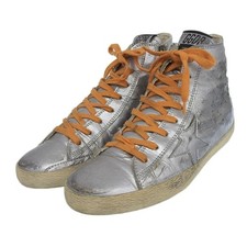 GOLDEN GOOSE GGDB FRANCY Silver Leather EU:37 US:7 Women Sneakers
