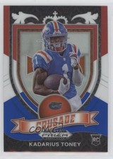 2021 Panini Prizm Draft Picks Crusade Red White & Blue Kadarius Toney #176 0d9o