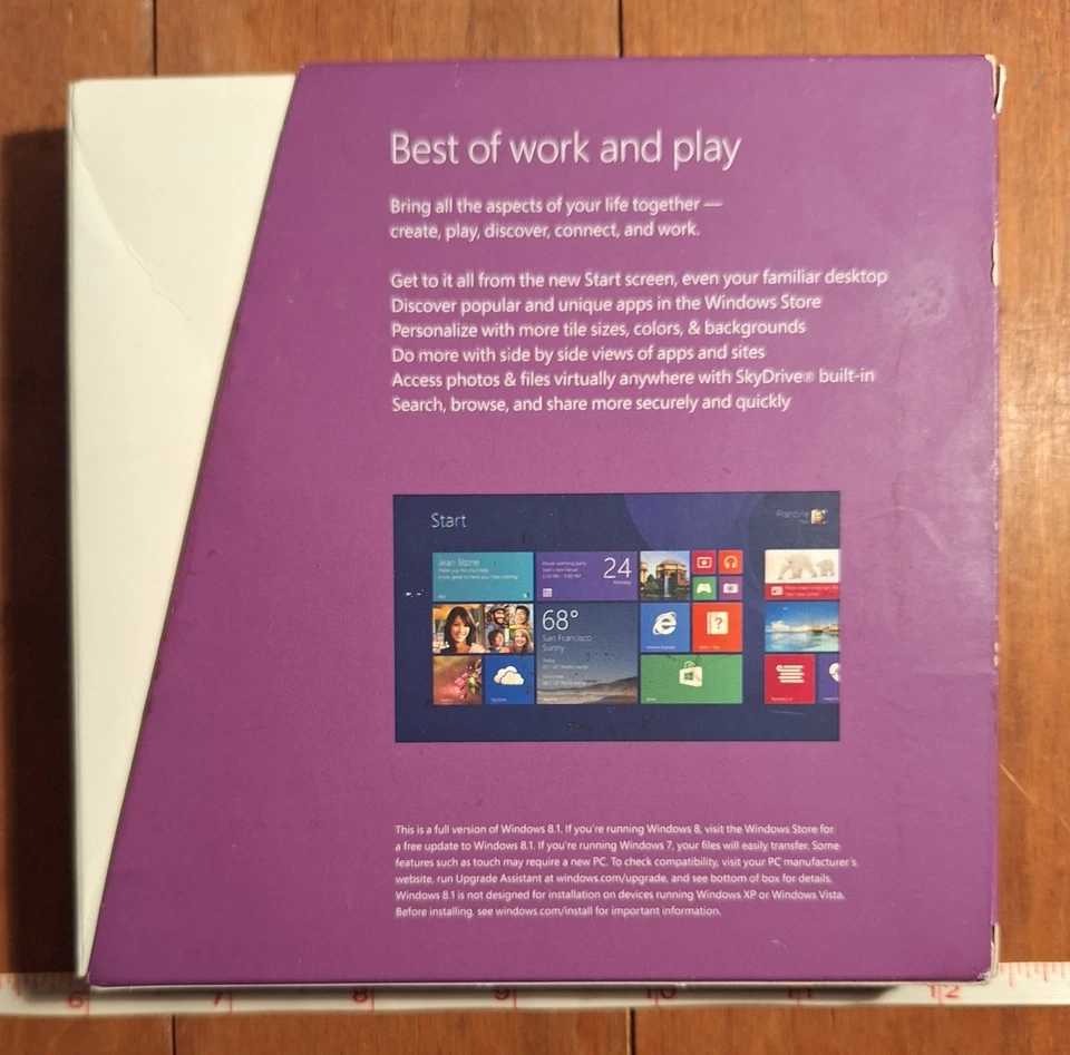 Microsoft Windows 8.1 Official Release Full Version - 32 Bit Disc w/ Key - Image 2 of 4
