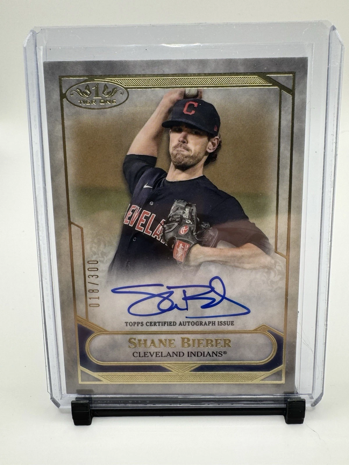 Shane Bieber trading card