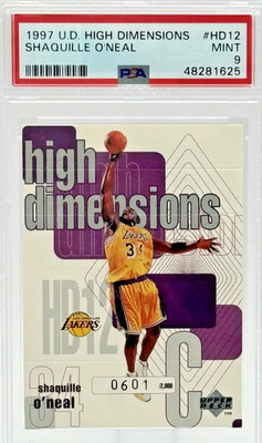 Shaquille O'Neal (1997) Upper Deck  #HD12 S#0601/2,000 High Dimensions Insert!