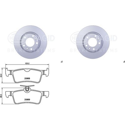 HELLA BREMSENSET 268mm HINTEN passend für PEUGEOT 308 2 Limo + SW / Kombi