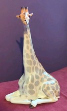 Lomonosov Porcelain Sitting Giraffe Figurine Russian USSR vintage 30 cm tall 