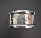 Vintage Lunt Sterling Silver 523 Napkin Ring, Monogrammed "J.A.H" - 17.43g