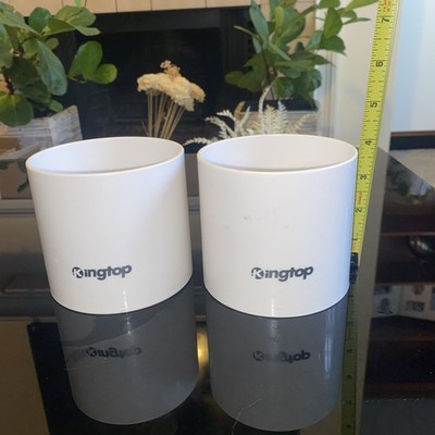 2PCS Golf Hole Cup,Abs Ivory White Plastic Golf Cups,Dimension 4'' Depth, Diamete