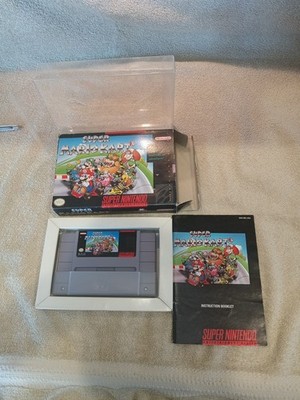 Super Mario Kart (Super Nintendo SNES) Complete Game w/ Manual & Box CIB