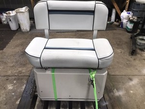 boat Marine bench seat captains chair with mount base storage compartment