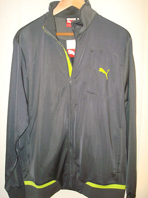 NWT PUMA Faas Printed Zip 100% Polyester Jacket Dark Shadow Men's Size Large