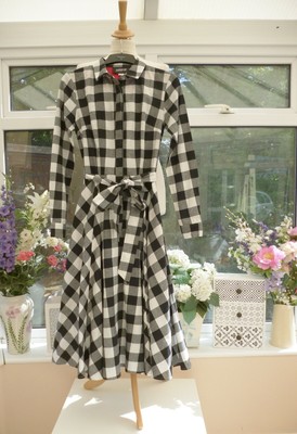 gingham tea dress
