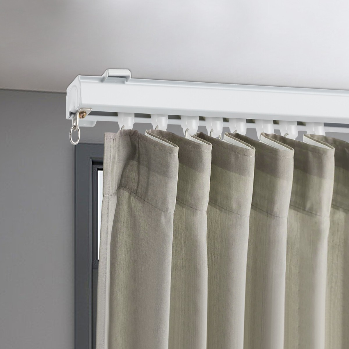 Shower Curtain Ceiling Track System How To Install A Ceiling Mounted