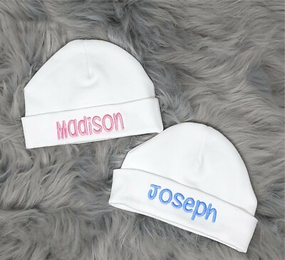 Personalisierte Babymütze, bestickt, individuell, beliebiger Name oder Farbe, versch. Größen