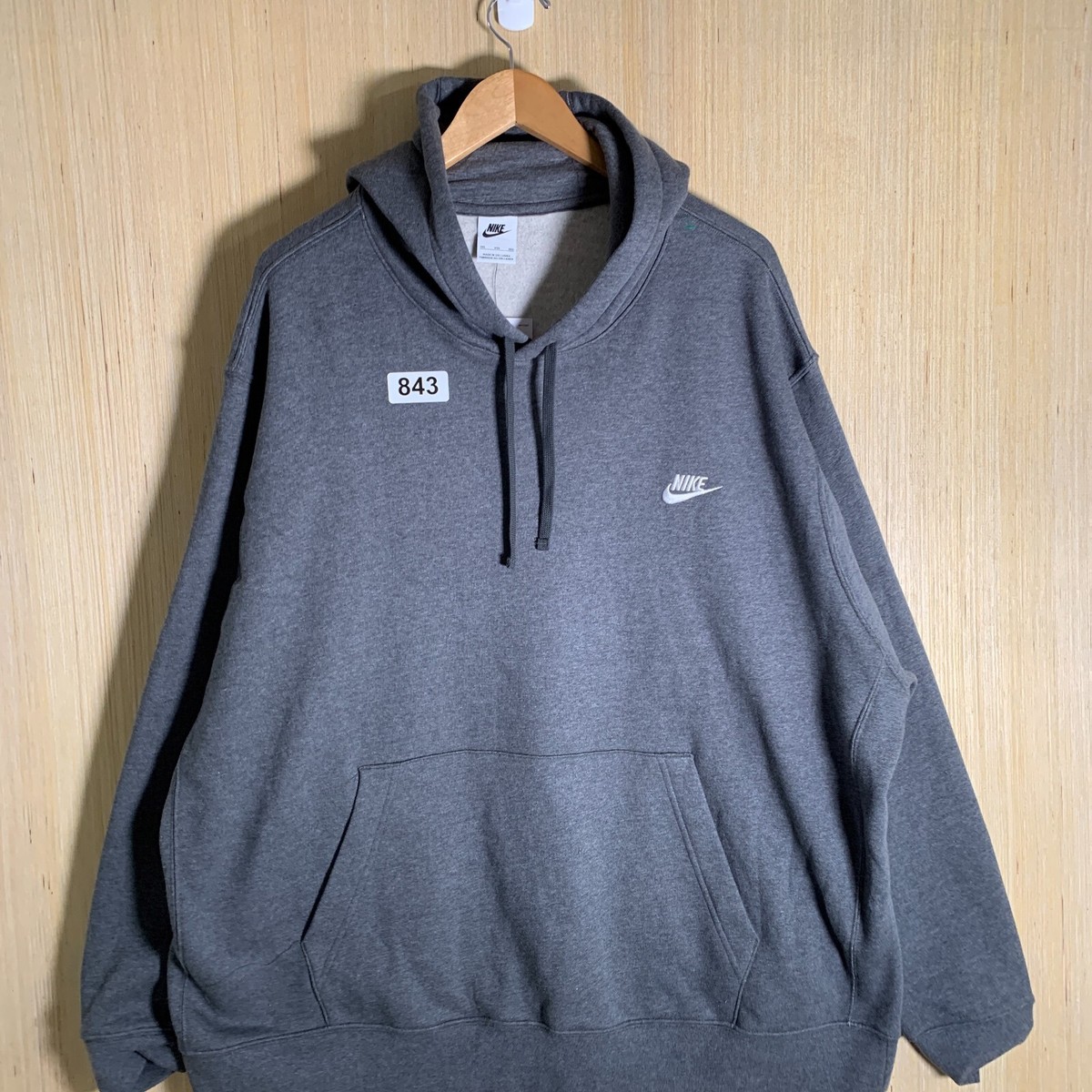 NWT Nike Hoodie Adult Size 3XL Grey Long Sleeve Men's Pullover $55