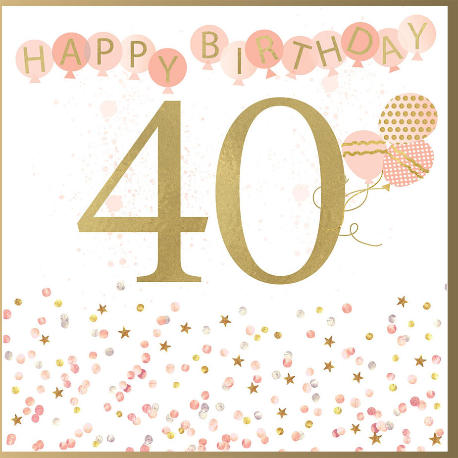 40th Happy Birthday Greeting Card 40 Today Rush Design