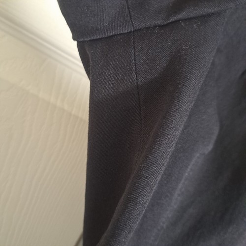 Banana Republic Dress Size 2 Black Short Sleeve Modest Round Neck Zip Closure - Picture 5 of 14