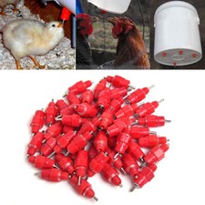 50x Chicken Nipple Drinker Poultry Water Feeder Hen Drinking Automatic Waterer