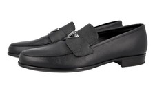 PRADA SAFFIANO LOGO DRESS SHOES 2DB180 BLACK LEATHER NEW US 13 EU 46 46,5